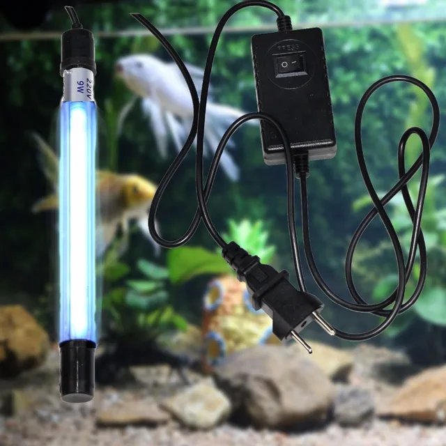 Submersible Quartz UV Aquariums Sterilizer Clarifier Lamp Clear Pond