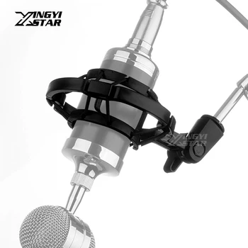 

PC Studio Recording Condenser Microphone Shock Mount Shockmount Mic Holder Clip Clamp Desktop Stand Suspension Spider BM 800 700