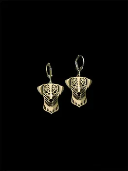 

Wholesale Trendy Cute Wirehaired Jack Russell Terrier Drop Earrings Gold Silver Color Plated Animal Dog Earrings For Women