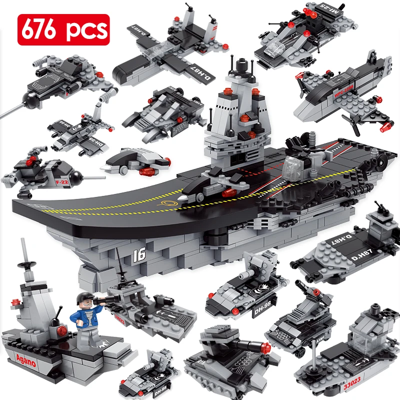 Navy Fleet Mini Military series building blocks boy children toys gift