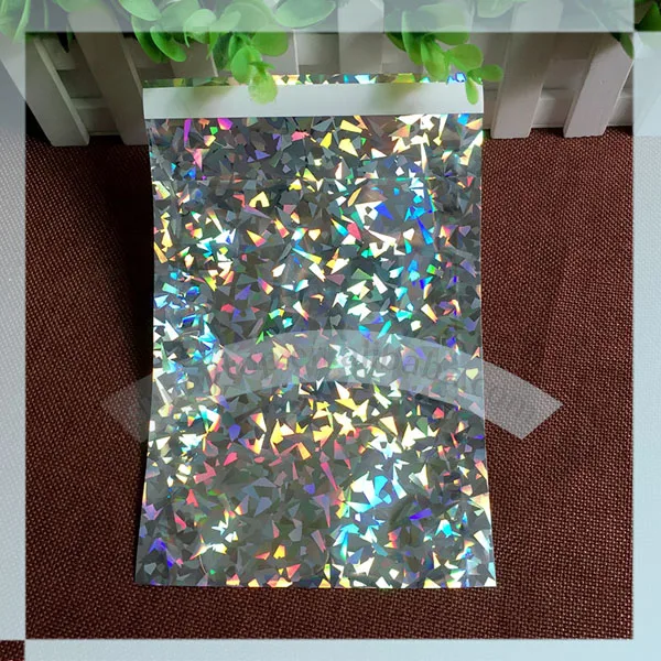 

165x165 square ( 6.5" x 6.5") Holographic foil poly mailer