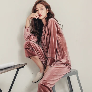 

Plus Size 5XL 4XL Winter Cotton Pajamas Women's Pajamas Suits Top and Pants Pajama Sets Home Suit Female Pajama Sleepwear Female