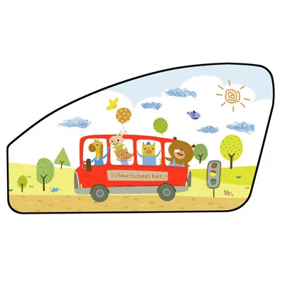 Детское автомобильное сиденье с мультяшным рисунком, солнцезащитный козырек, занавеска, летняя защита от ультрафиолетового излучения, занавеска для окна автомобиля, Многофункциональная Универсальная Солнцезащитная шторка, инструменты - Цвет: I2