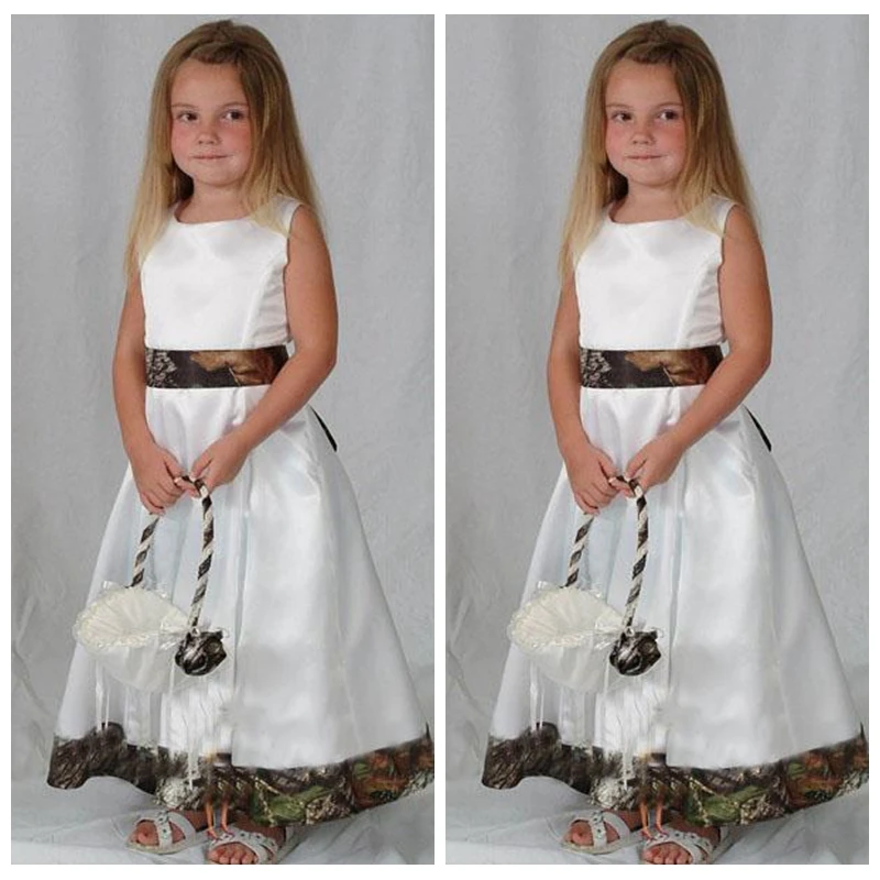 Realtree Camouflage Flower Girls Dresses 2019 Party Camo Flower Girl