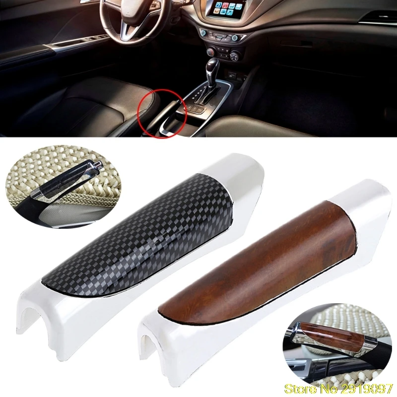 

1Pc Auto Car Carbon Fiber Style Hand Brake Protective Handle Cover Decor Cover
