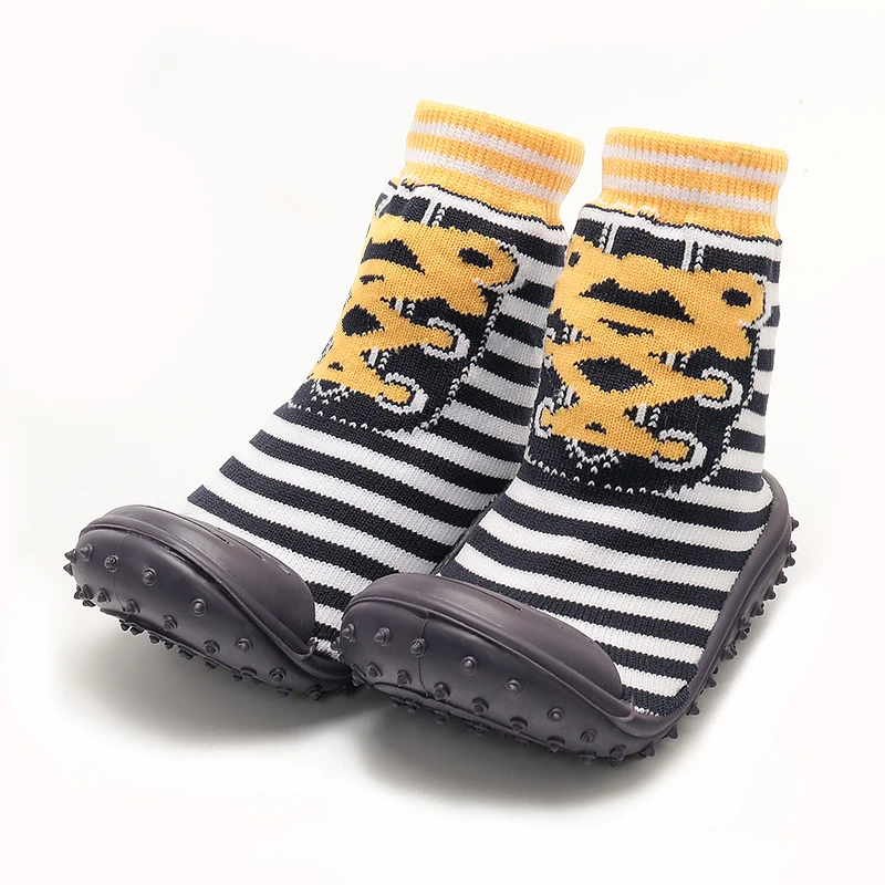 Joyo Roy/мокасины в полоску для новорожденных; нескользящие носки-тапочки для младенцев; популярные домашние тапочки с мягкой подошвой для малышей