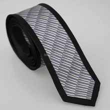 YIBEI Coachella из микрофибры, черные бордюры, Галстуки серебристо-серые, Диагональная полоса, мужской галстук, тонкий облегающий узкий, Gravatas Masculinas