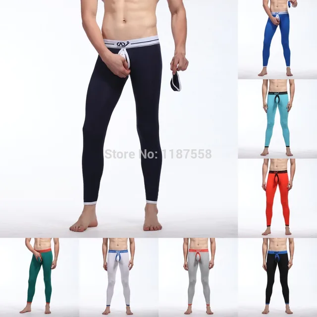 WJ Fashion Men Thermal Underwear Comfy Sexy Long John Warm Pants Gay ...