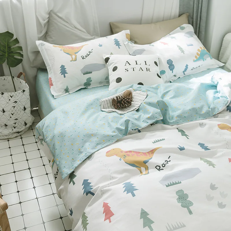 

Bedding Sets 3/4pPCS Cotton 100% Cartoon quilt cover Sheets Three-piece suit bed linings 1.2m 1.5m 1.8m 2m