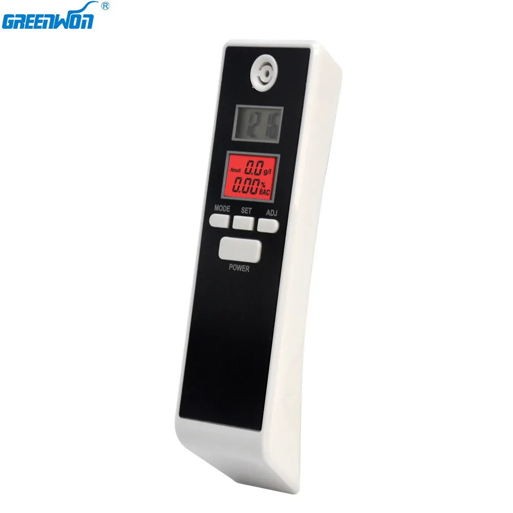 GREENWON Цифровой дыхание Алкотестеры портативный прибор для проверки на Алкоголь детектор Двойной ЖК дисплей Алкоголь метр для Прямая
