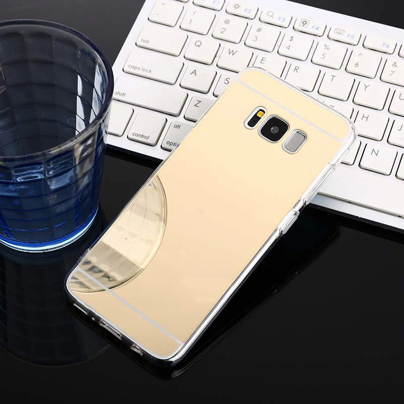 Гальванический зеркальный чехол для Samsung Galaxy A7 A6 A8 Plus A9 2018 S8 S9 S10 S10e мягкий
