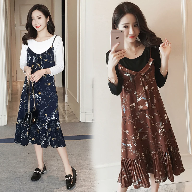 316 2017 New summer Maternity Dresses long sleeve ...