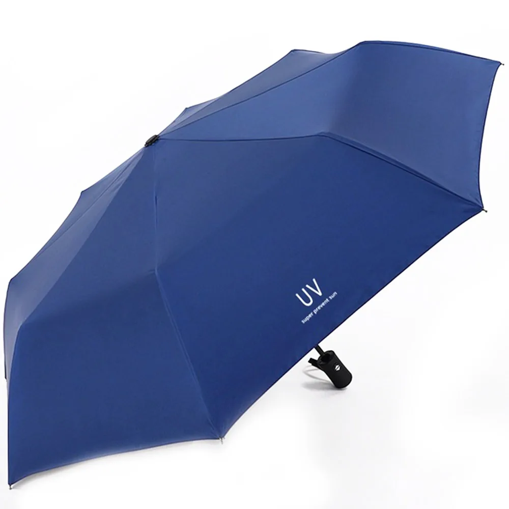 Black Coating Automatic Umbrella Outdoor Sunshine Rain Umbrellas Protective Rainy Day Large Sunshade Dustproof Double Layer