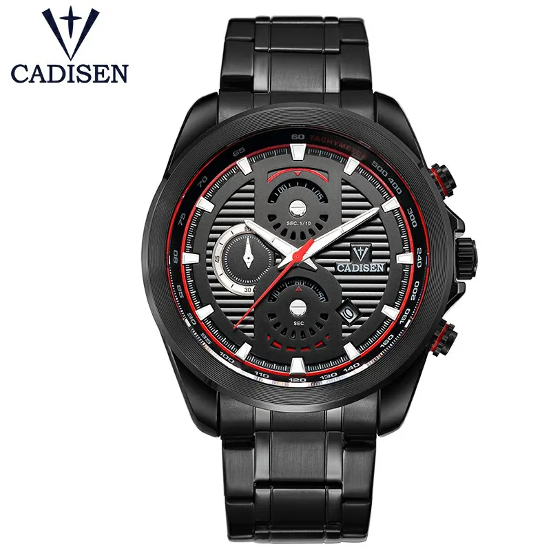 

CADISEN Men's Fashion Multifunction Quartz Watch Male Military Wristwatches Waterproof Watches Relogio Masculino
