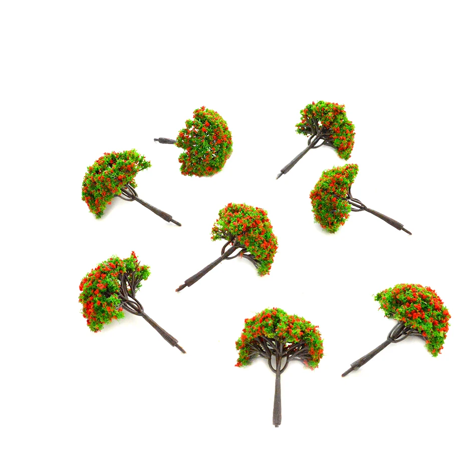 

8cm ABS Plastic Model Trees 20pcs Train Railroad Scenery Model Building Kits for architecture good quality