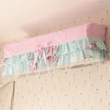 Princesa de impresión pastoral cubierta a prueba de polvo de la decoración textil del hogar de aire acondicionado colgando cubierta de aire acondicionado cubre ajuste para 1/1. 5 P