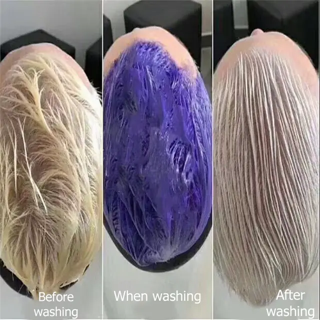 No Yellow Shampoo Purple Shampoo Toner For Silver Blonde Bleached