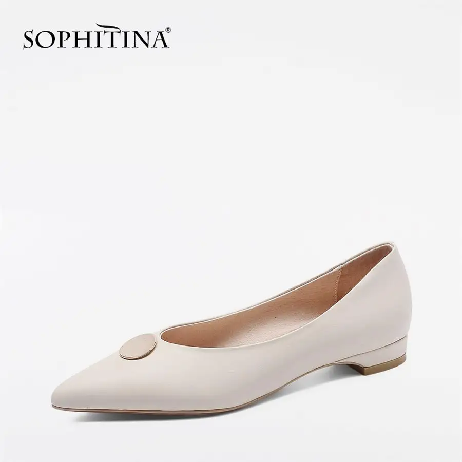 SOPHITINA/Лидер продаж женские туфли лодочки на низком каблуке весенние офисные из