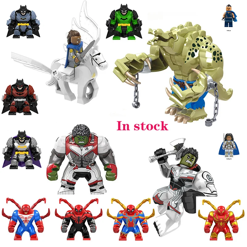 

New arrival Marvel DC Avengers Endgame Super Heroes Valkyrie War horse Batman Iron Man Big Figures Building Blocks Toys Gifts
