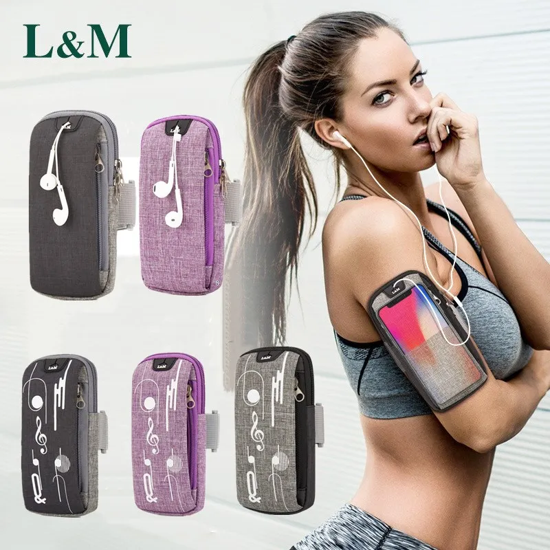 

2019 Arm Rushed 5.5-6.2 Inch Outdoor Sport Fitness/waist Bag Running Earphone Hole Jogging Gym Armband Phone Pouch Holder