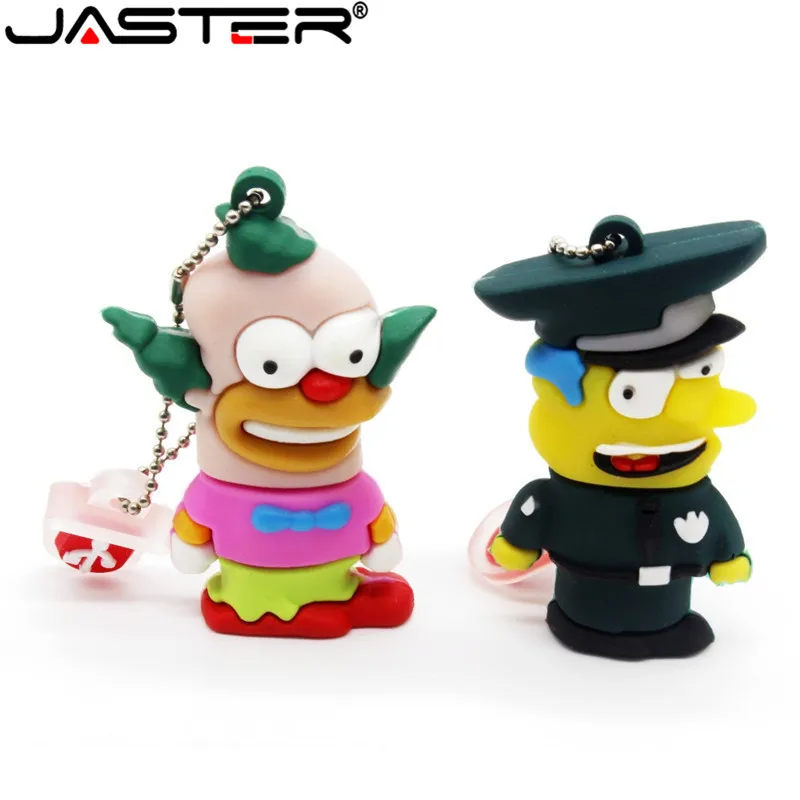 Флешка JASTER Bart Simpson Mouse Wolf 1 Гб 2 4 ГБ 8 32 U диск флешка Homer Pen Drive USB флеш накопитель|USB