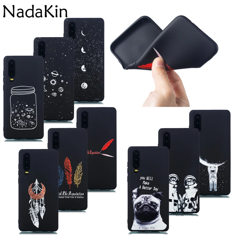 Soft Light Thin Painted Back Fitted Case for Huawei P20 P30 Lite Pro Nova 4 Y5 2018 P Smart 2017 Y9 2019 Universe Pattern Cover |