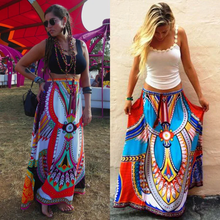 

2017 Polyester Sari India Rushed Dress New Sale Women Shopping Pakistan Saree National Thailand Posed Skirts Printed Dresses