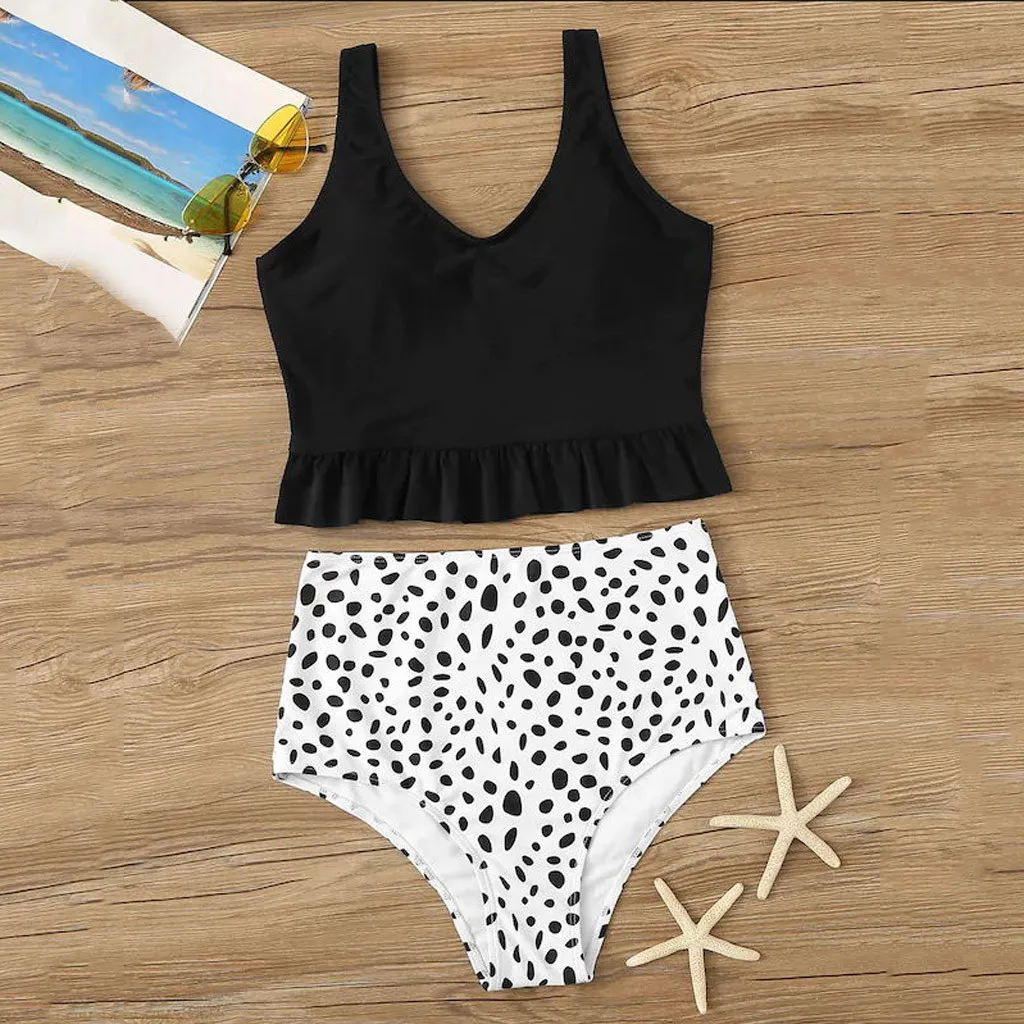 

Swimwear Women Swim Suit Summer 2019 High Waist Tankini Swimsuits Girls Bathing Suit Women Beach dress Biquinis Feminino 2018