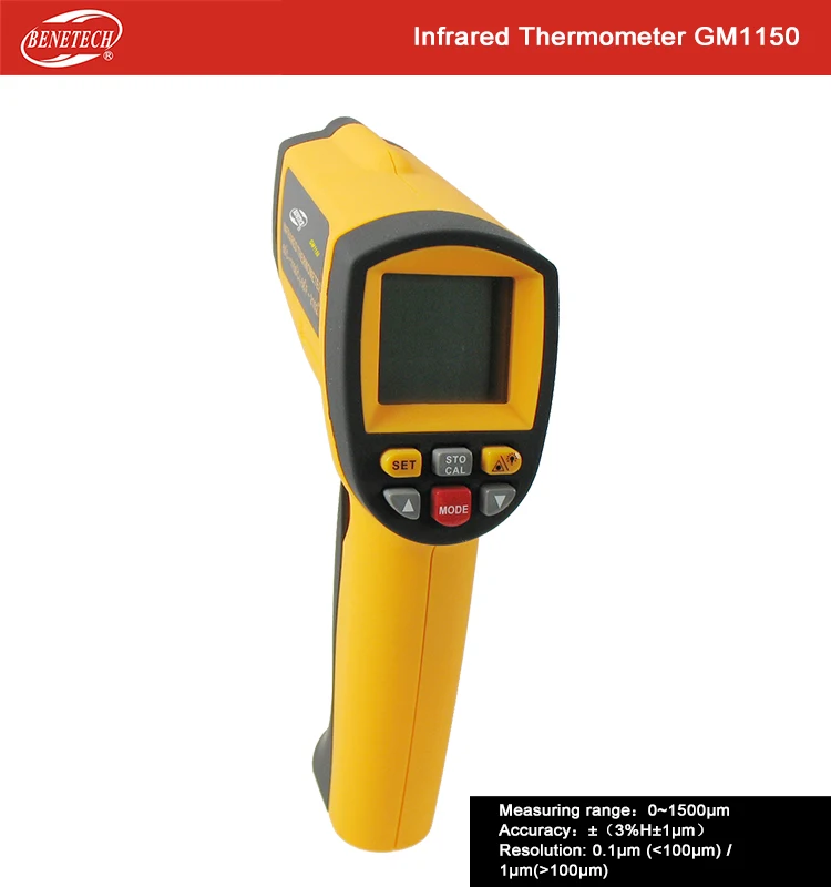 Цифровой инфракрасный лазерный термометр бесконтактный-50~ 1150C-58~ 2102F в ИК-температурный пистолет инструмент lcd GM1150 benetech