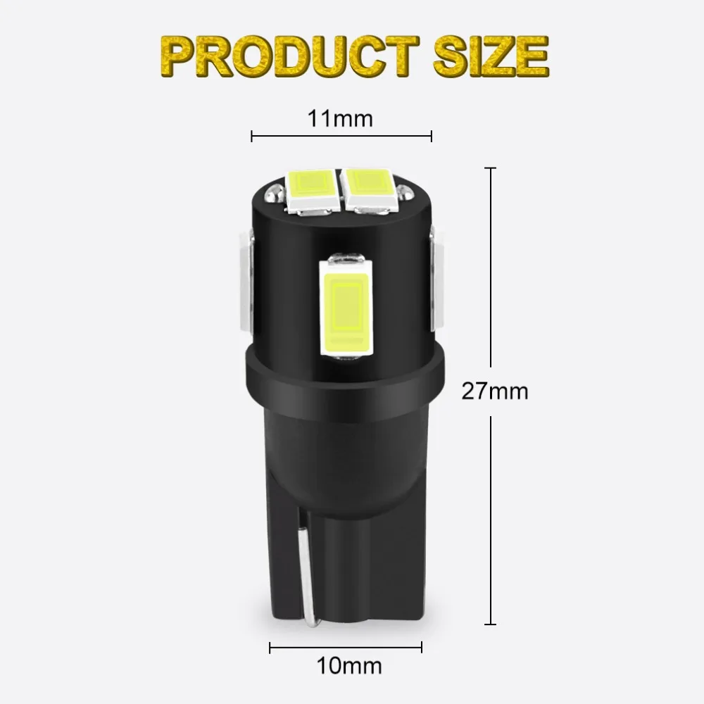 S& D 10 шт. T10 W5W светодиодный лампы 194 168 супер яркий автомобильный светильник s внутренняя Лицензия плиты лампы купольный светильник лампа для чтения белого Авто 12V