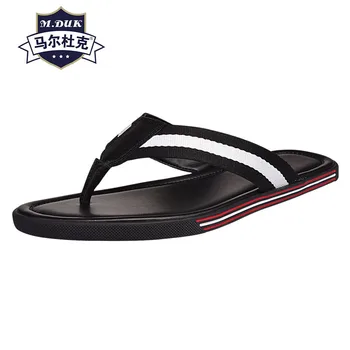

Threading men's summer fashion trend wearing beach soft bottom Anti-Slip splint drag personality outdoor cool slippers 2018