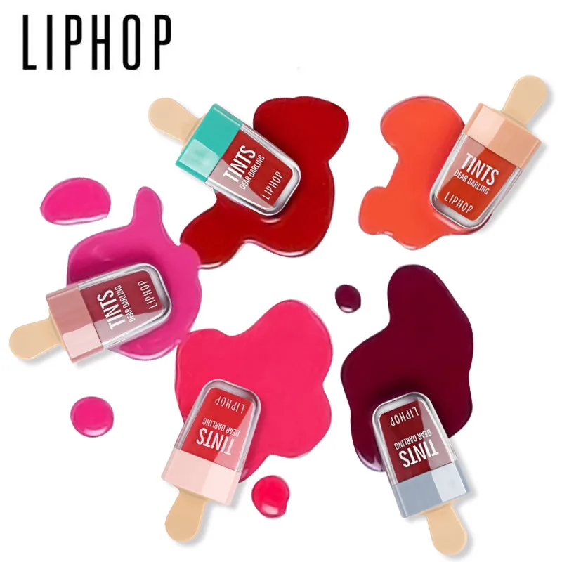 1Pcs LIPHOP Long-Lasting Lip Tint 5 Colors Liquid Lipstick Batom Rouge A Levres Labial Matte Lip Gloss Sexy Tattoo Cosmetic