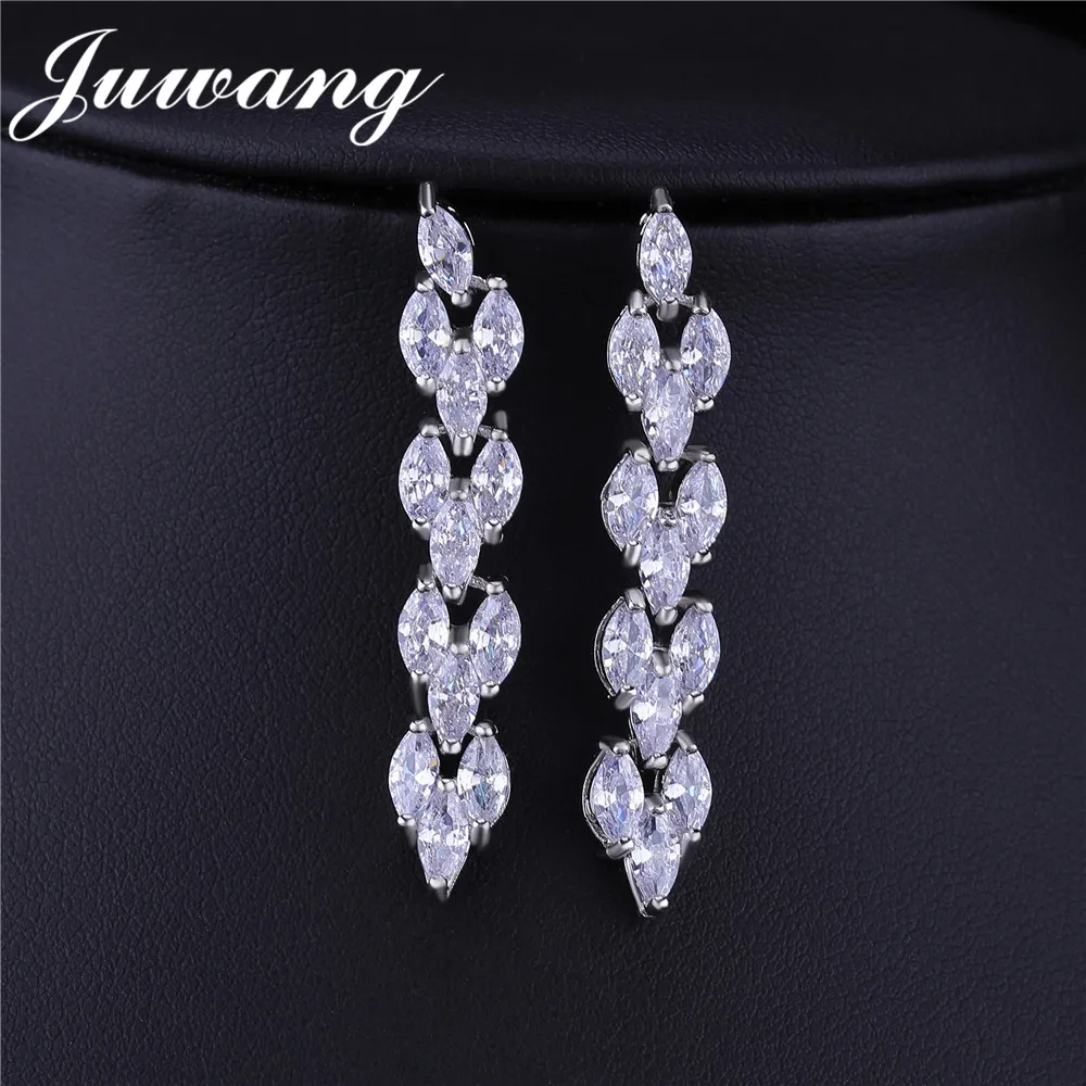 JUWANG бренд свадебные комплекты ювелирных изделий для невесты роскошные цепочки и ожерелья серьги Ювелирные наборы бижутерия обручение подарок