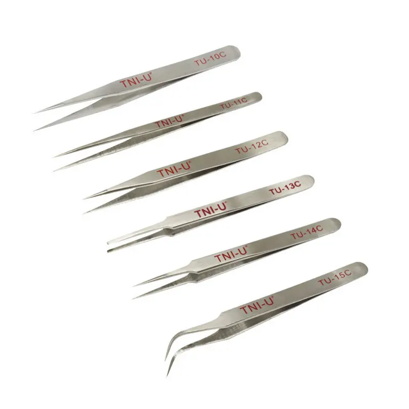 Professional Tweezer for Eyelash Extension High Elastic Hook Tweezers Eyebrow Makeup Tool High