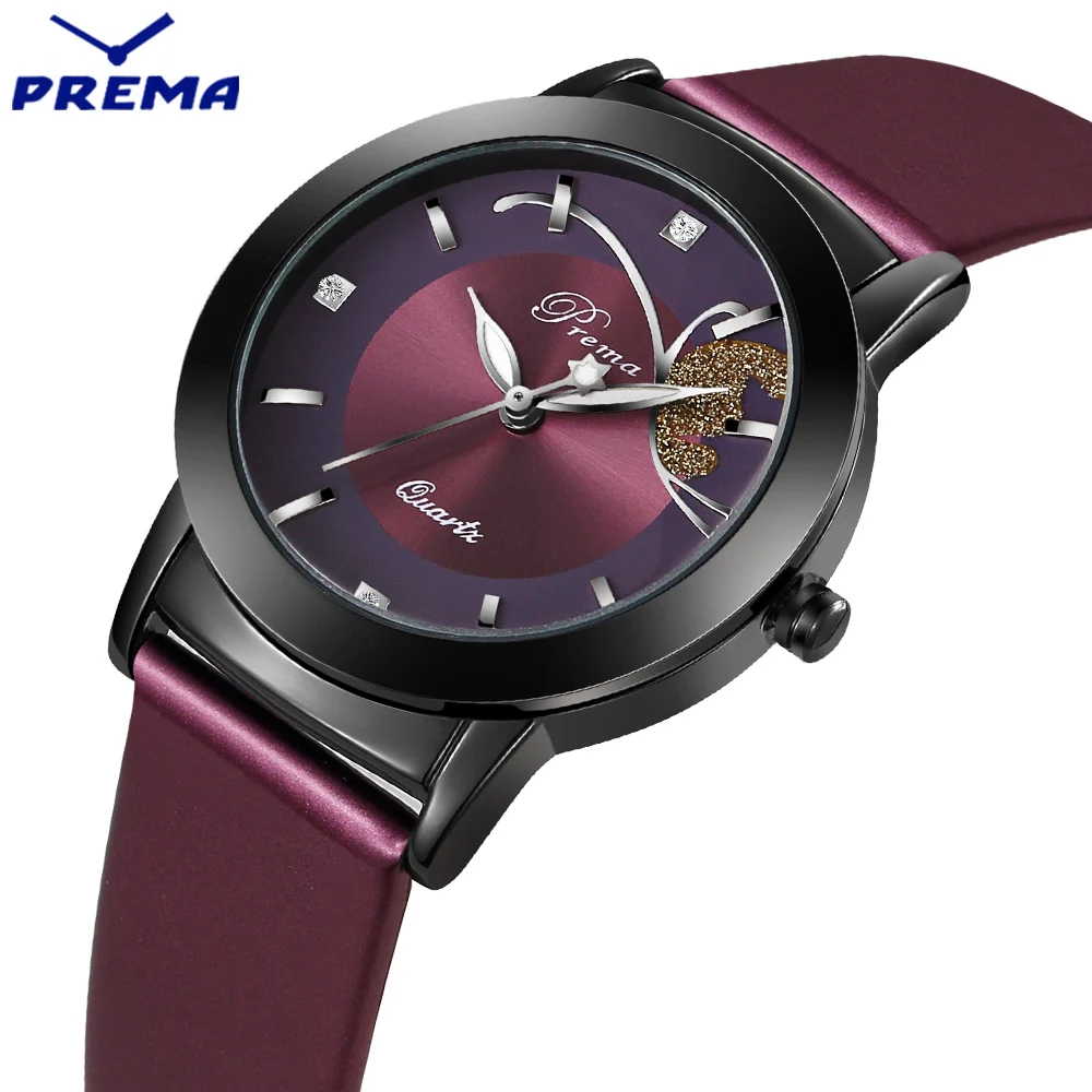 Према Часы Для женщин Montre Femme Мода кварцевые часы Relogio feminino Бизнес Спорт Кожа feman