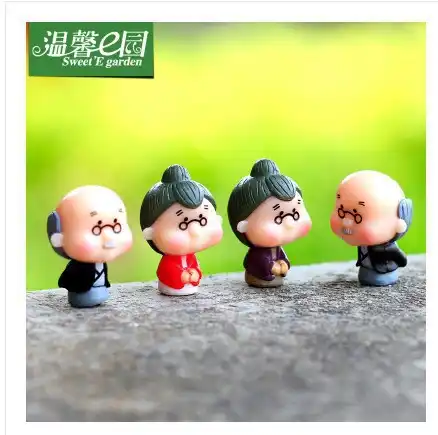 2 個トランペットおじいちゃんとおばあちゃん結合ハッピー老人ミニチュア人形 Diy の人形アクセサリーミニチュアテラリウム Figurines Miniatures Aliexpress