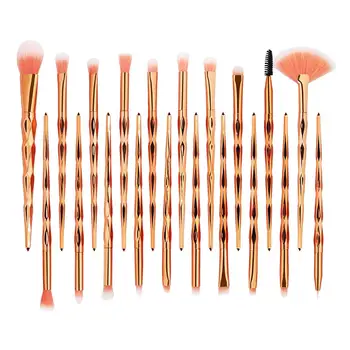 

20Pcs Diamond Rose Gold Makeup Brush Set Face Eye Blending Blush Foundation Powder Cosmetics Brushes Rainbow Eyeshadow Brush Kit