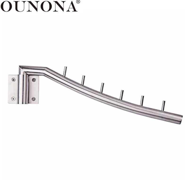 OUNONA настенная вешалка для одежды складной крючок для ванной комнаты из нержавеющей стали вешалка для полотенец крючки с поворотным держателем