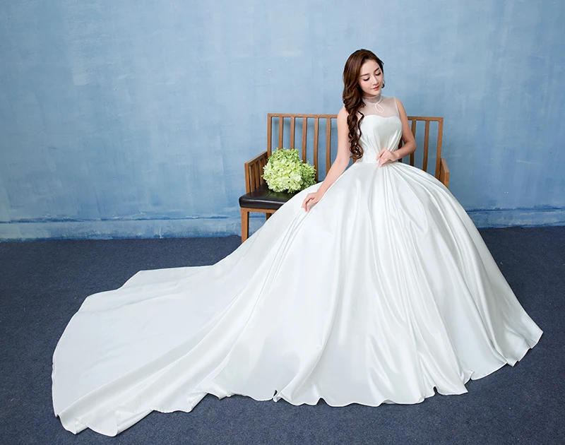 Модные Классические Vestido De Noiva 2021 Новый дизайн Элегантный Милая кружевной длинный