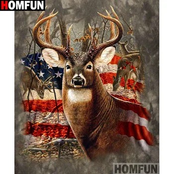 

HOMFUN Full Square/Round Drill 5D DIY Diamond Painting "Animal deer" 3D Embroidery Cross Stitch 5D Home Decor A13462