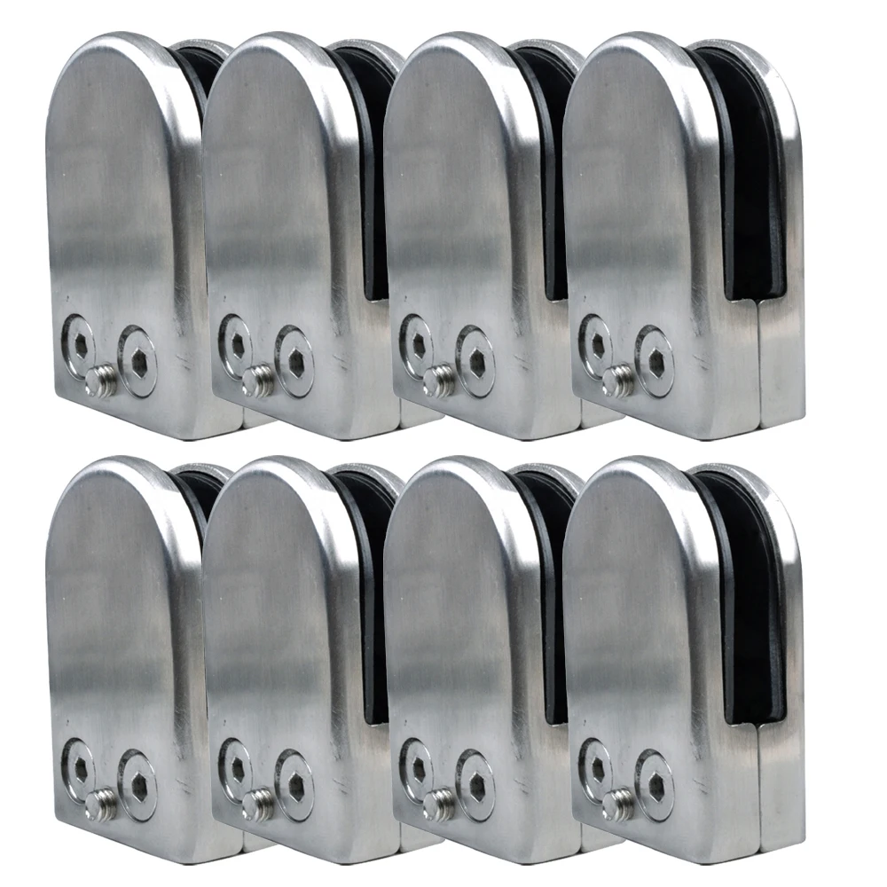 

JFBL 8X Stainless Steel Glass Clamp Holder For Window Balustrade Handrail 65*43*26 mm