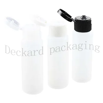 

100pcs/lot 25ml flip top cap PE bottle Cosmetic lotion cream PE container Travel shampoo soft bottles with lid