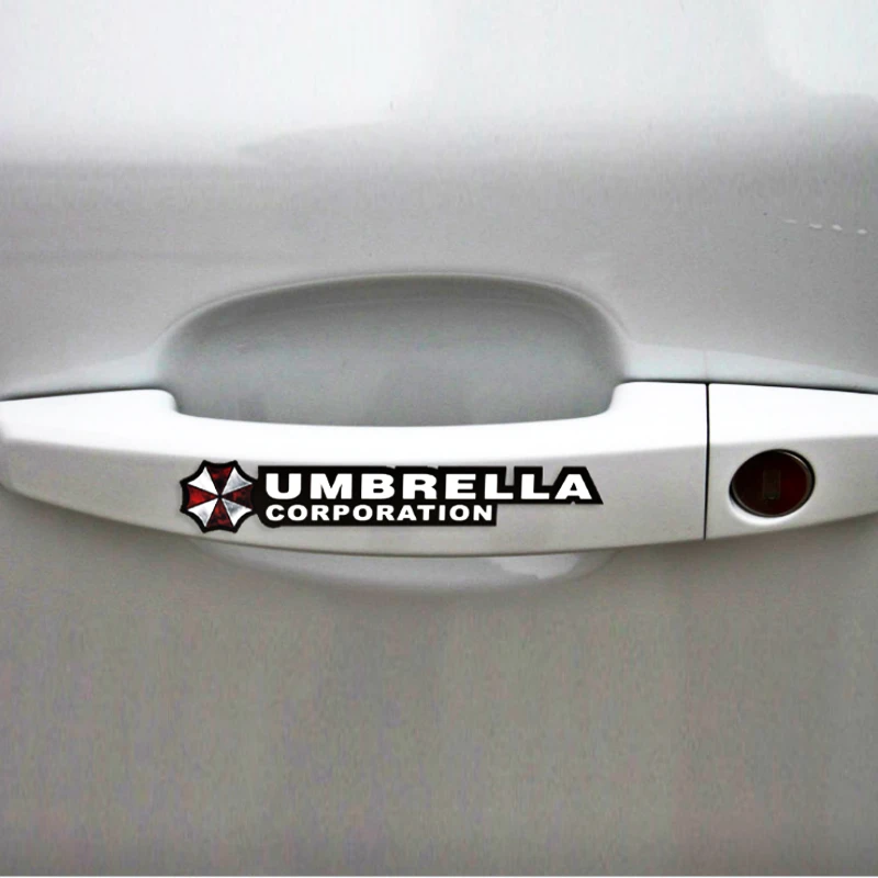 

Volkrays 4 X Car-Styling Umbrella Corporation Door Handle Sticker Decal Accessories for Ford Chevrolet Volkswagen Golf Honda