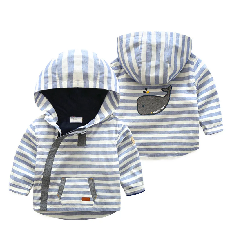 2017 Spring new baby boy zipper stripe outerwear Boy Coat Jacket Boy