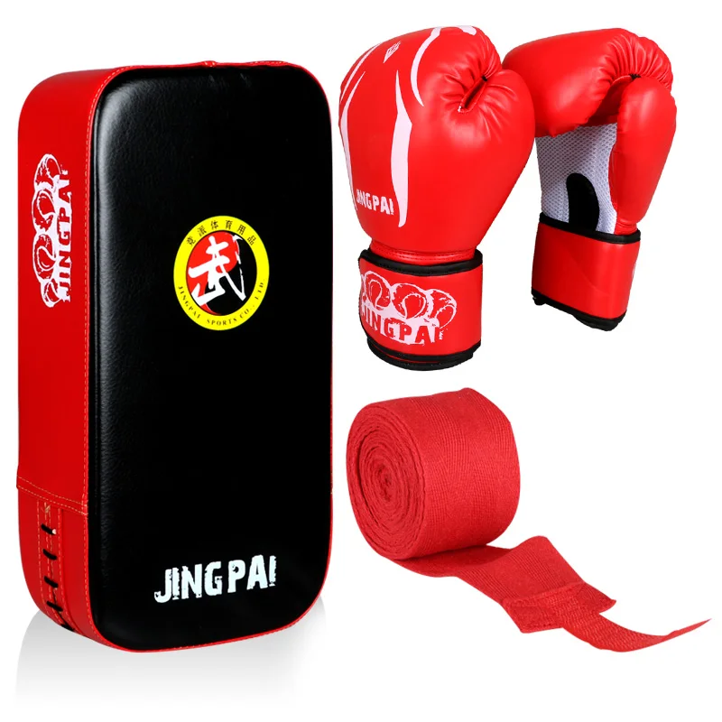 Боксерские перчатки GINGPAI MMA + подставка под руку для ног оболочка рук один