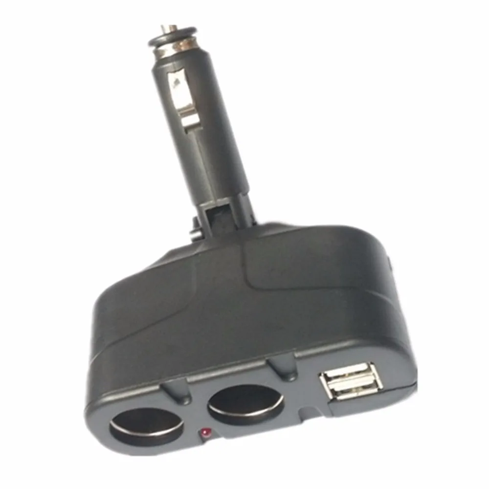 المحمولة المزدوجة USB سيارة شاحن الهاتف المزدوج DC12V/24 V الإلكترونية متعددة وظائف مقبس سيارة ولاعة السجائر شاحن الجهاز اللوحي