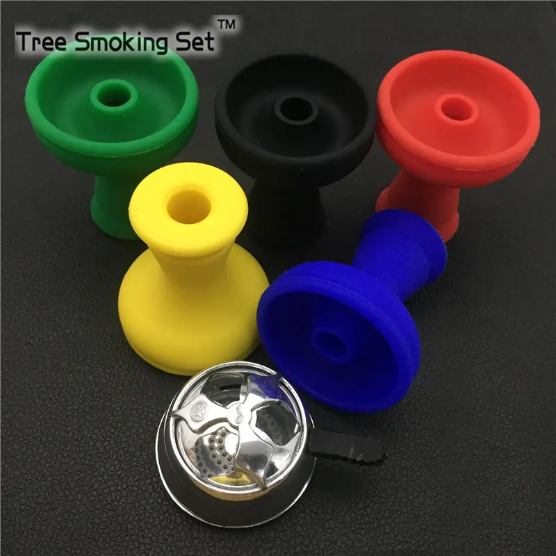 Koop 1 st Zilver Scrub Waterpijp Kom + 1 st Grote vortex shisha waterpijp kom Houder waterpijp Metalen Warmte Siliconen rokers tabac chicha nl