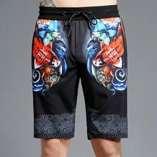 Джастин Бибер Канье Уэст пляжные шорты мужские Homme европейский и американский ветер Забавный принт шорты мужские s хип хоп высокие уличные шорты