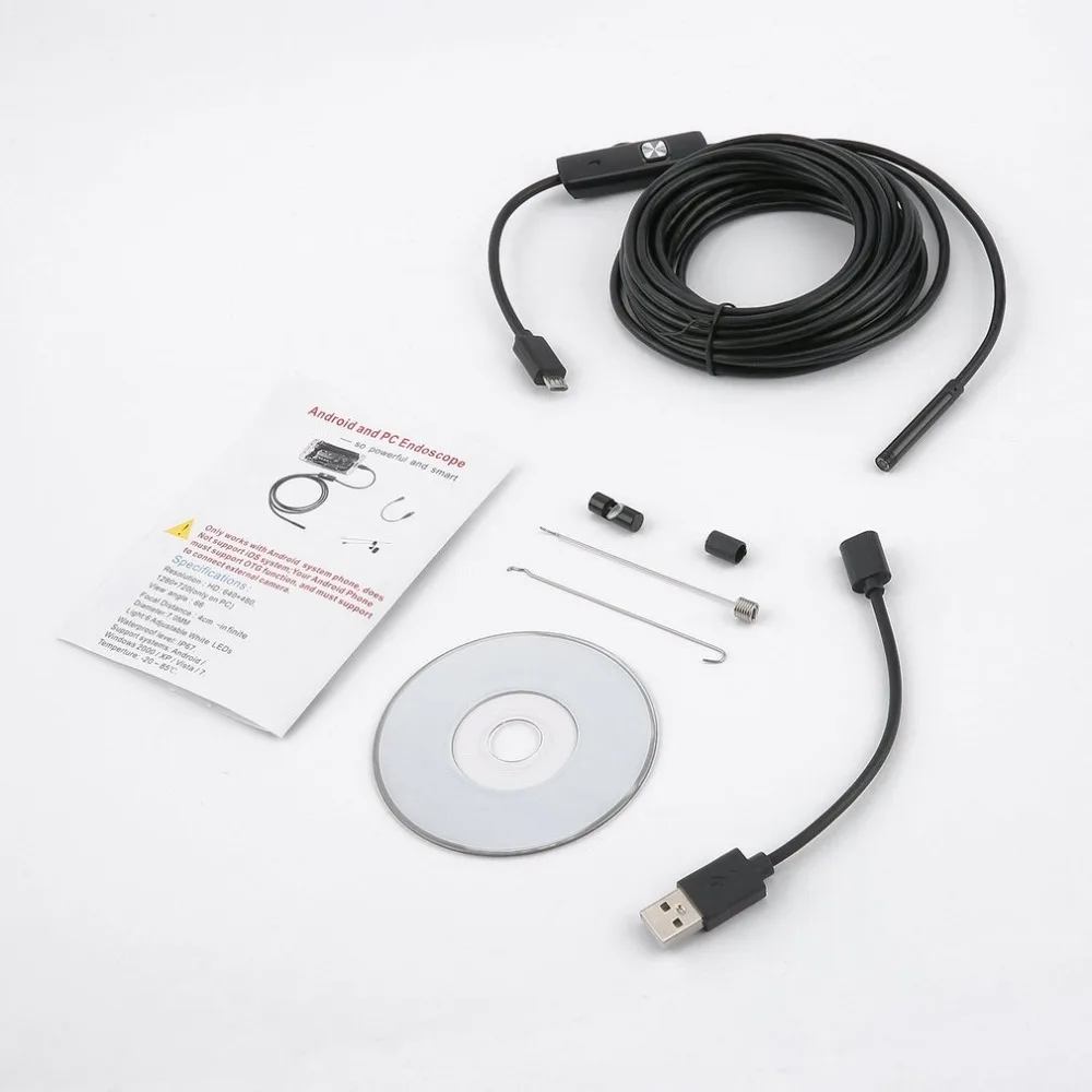 Эндоскоп мини камера Otoscopio Usb безопасности 5 мм для смартфон Android и ПК Otoscope