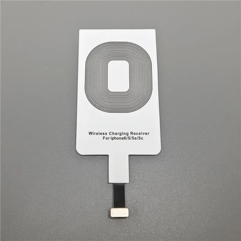 Qi Standard Wireless Charging Receiver Adapter Charger Receptor Pad Coil Receiver For iPhone 5 5C 5S 6 / 6 Plus Free Shipping